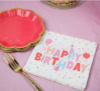 Picture of Paper Napkins - Happy Birthday pink (20pcs)