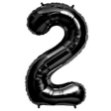 Picture of Foil balloon number 2 black 86cm