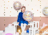 Picture of Foil balloon Ηappy birthday floral