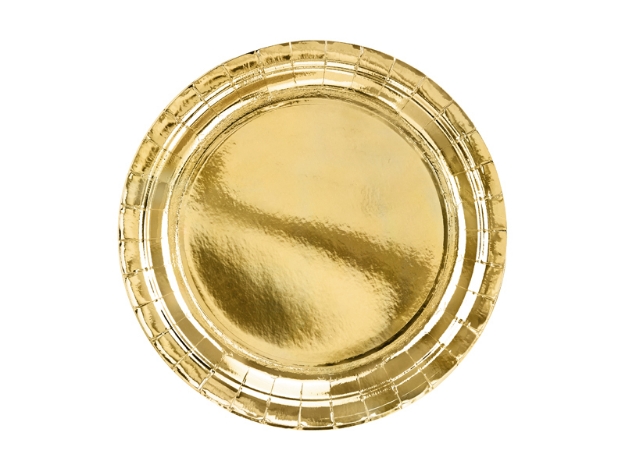 Picture of Dinner paper plates - Gold (6τμχ)