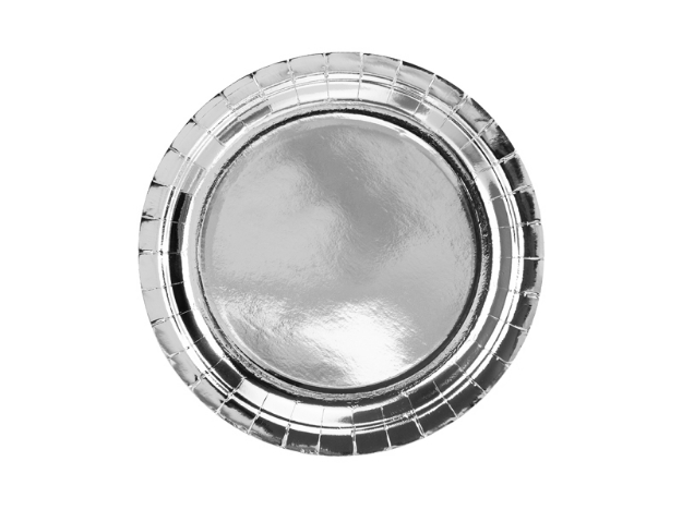 Picture of Dinner paper plates - Silver (6τμχ)