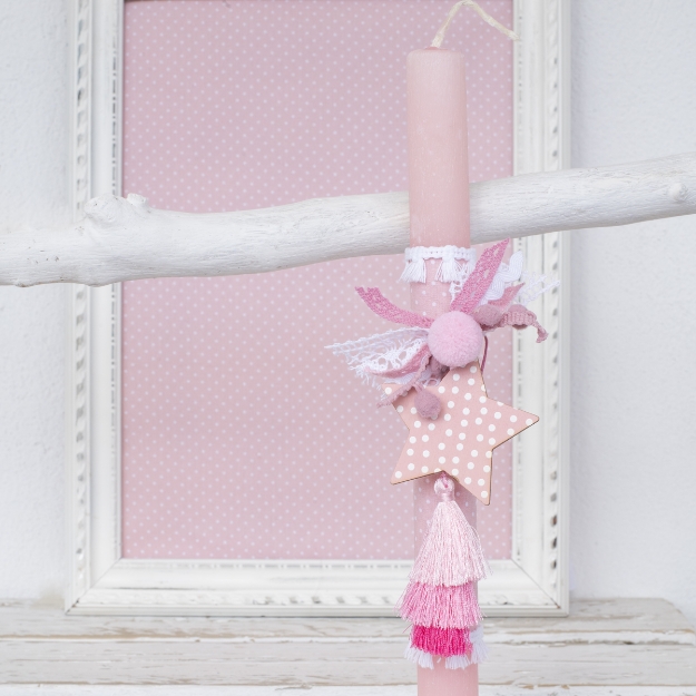 Picture of Easter candle - Little star pink