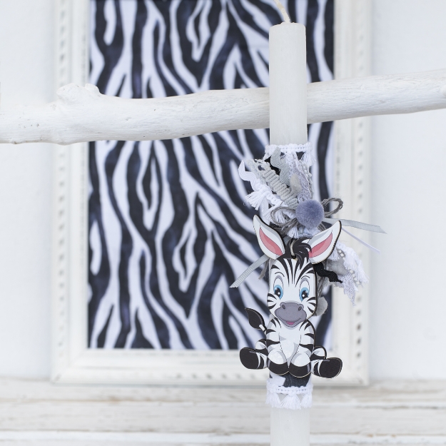 Picture of Easter candle - Zebra