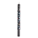 Picture of Easter candle - Black skulls