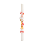 Picture of Easter candle - Gold rainbow white