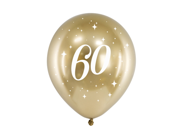 Σετ μπαλόνια χρυσό glossy - 60 (6τμχ)