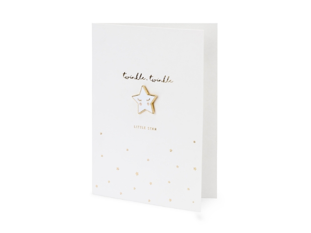 Picture of Card with enamel pin star -Twinkle twinkle