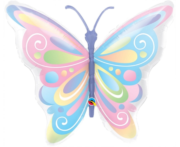 Picture of Foil balloon - Butterfly in pastel colours