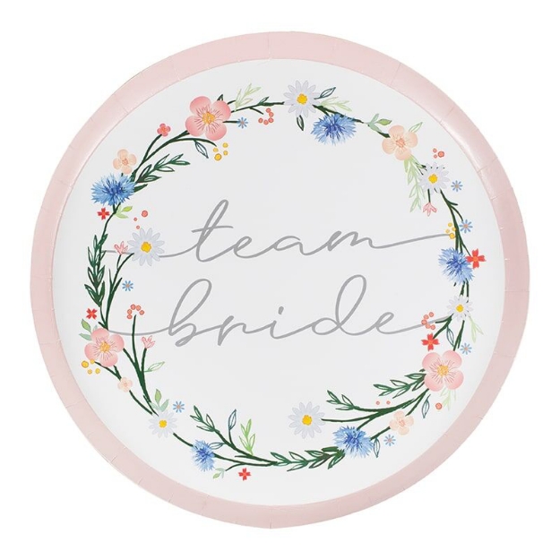 Picture of Paper plates - Boho team bride (8pcs)