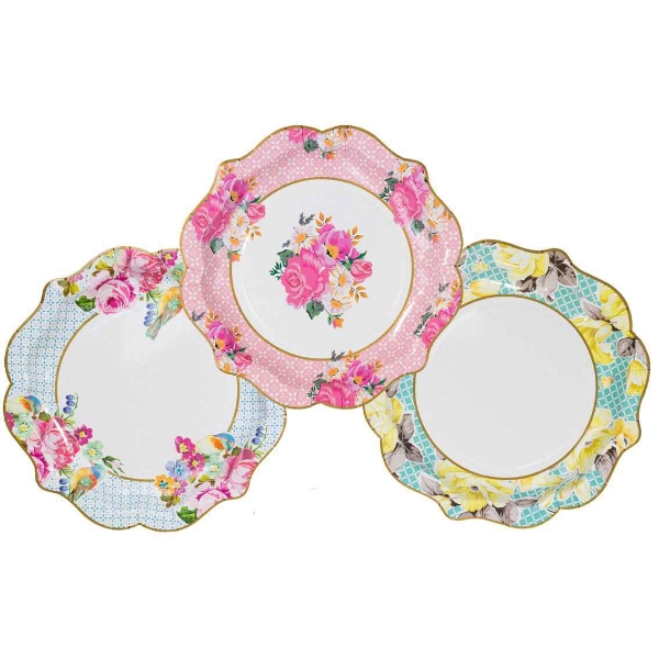 Picture of Dinner paper Plates - Tea time party (12pcs)
