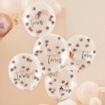 Picture of Rose gold confetti balloons - Twins