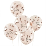 Picture of Rose gold confetti balloons - Twins