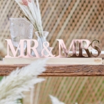 Picture of Rose Gold Acrylic Mr And Mrs Sign