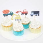 Θήκες και διακοσμητικά για cupcakes - Construction  (Meri Meri)