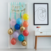 Διακόσμηση πόρτας - Happy birthday πολύχρωμο