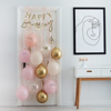 Διακόσμηση πόρτας - Happy birthday ροζ