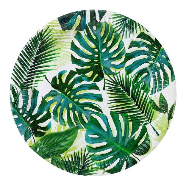 Picture of Dinner paper plates - Tropical (8pcs)