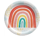 Picture of Paper plates (23cm) - Retro rainbow