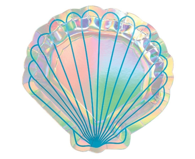 Picture of Side paper plates - Seashell 