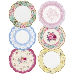 Picture of Side paper plates - Tea time vintage (12pcs)