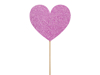 Picture of Cupcake toppers - Hearts, purple 