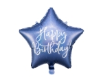 Picture of Foil balloon star - Navy happy birthday 