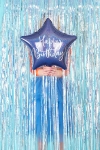 Picture of Foil balloon star - Navy happy birthday 