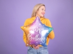 Picture of Foil balloon star - Rainbow happy birthday 