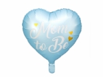 Picture of Foil Balloon Heart - Μom to be blue