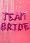 Picture of Foil Balloons Kit TEAM BRIDE hot pink ~35cm
