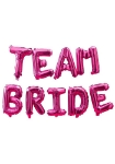 Picture of Foil Balloons Kit TEAM BRIDE hot pink ~35cm