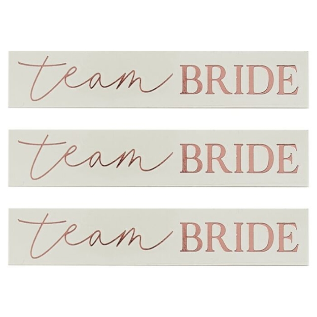 Tattoos - Team Bride ροζ χρυσό (16τμχ)