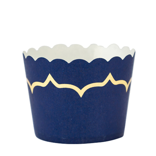 Picture of Cake cups blue marine with gold