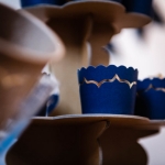 Picture of Cake cups blue marine with gold