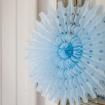 Picture of Blue Hanging Fan Decorations (set 3)