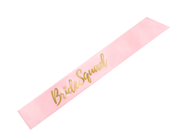 Κορδέλα σατέν σε ροζ χρώμα - Bride squad