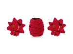 Picture of Set of velor ribbons and rosettes in red 