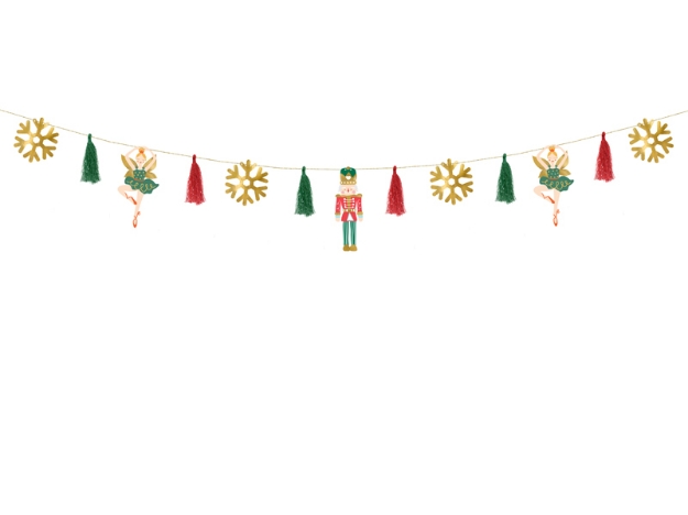 Picture of Christmas paper garland - Nutcracker