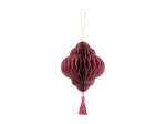 Picture of Paper honeycomb ornament deep red with tassel
