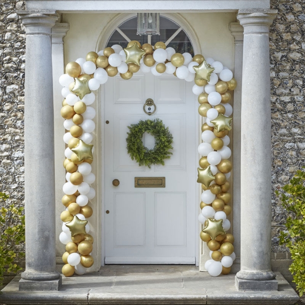Picture of Christmas door mini balloon garland - Stars