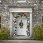 Picture of Christmas door mini balloon garland - Candy cane