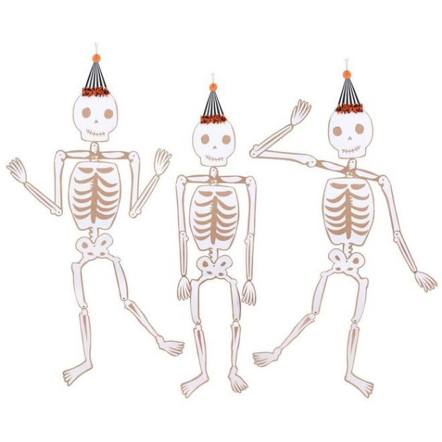 Picture of Hanging decoration - Skeletons large (3pcs)  (Meri Meri)