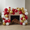 Picture of Balloon garland -  Red, white and gold
