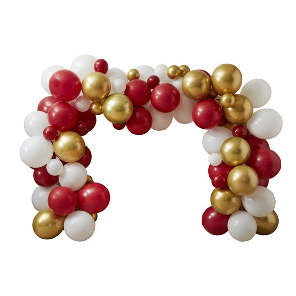 Picture of Balloon garland -  Red and gold