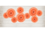 Picture of Peach Tissue Fan Decorations (set 3)