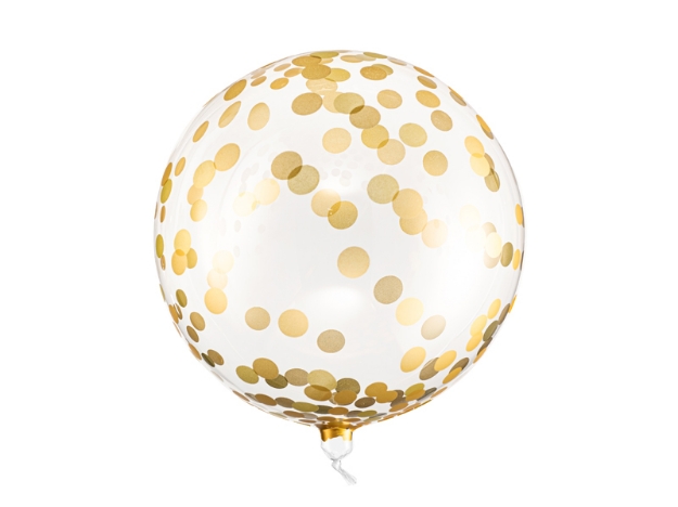 Picture of Orbz balloon - Clear with gold dots