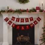 Picture of Merry Christmas bunting red-gold 