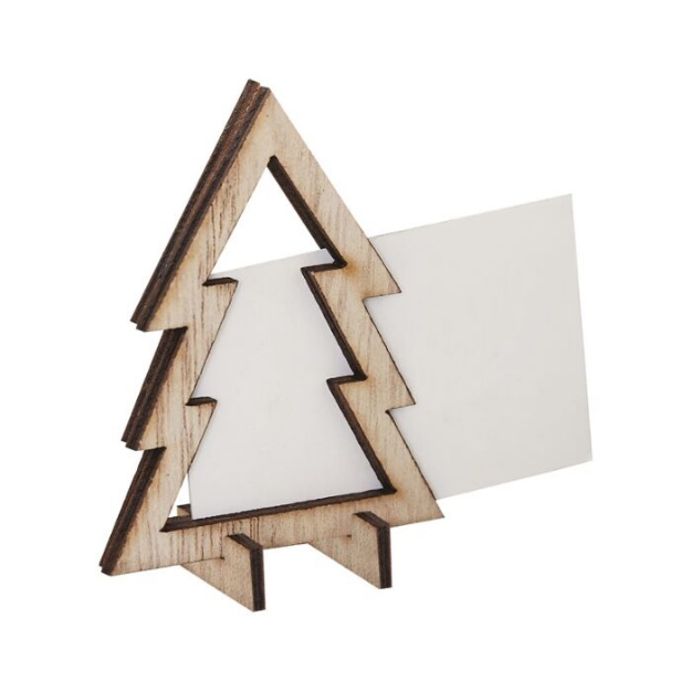 Picture of Wooden tree Christmas place cards (6 pcs)