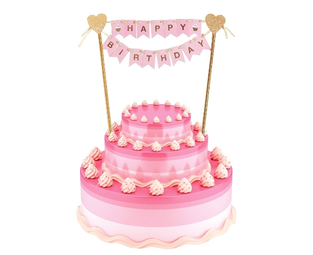 Picture of Cake topper - Happy Birthday pink