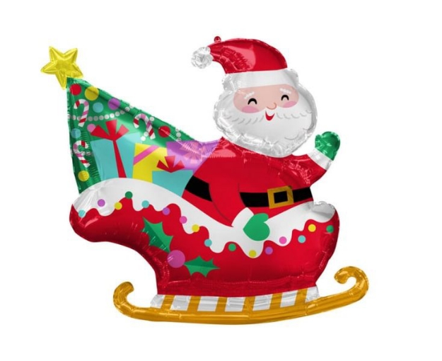 Picture of Foil Balloon Santa's Sleigh